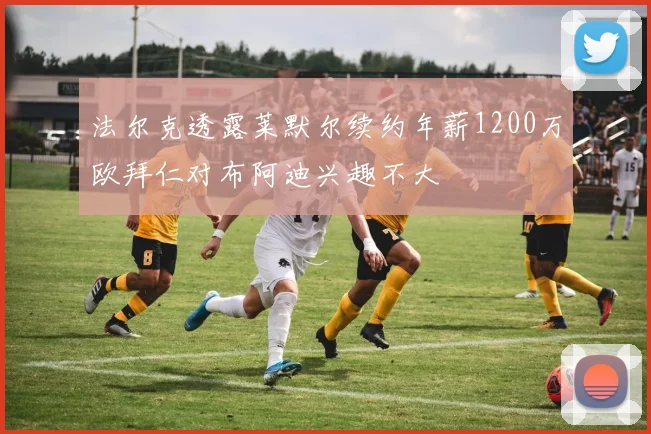 法尔克透露莱默尔续约年薪1200万欧拜仁对布阿迪兴趣不大